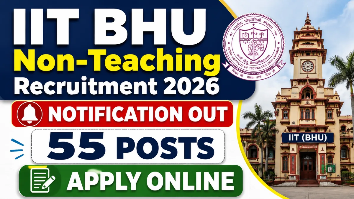 IIT BHU Non-Teaching Recruitment 2026 Notification OUT for 55 Posts Apply Online